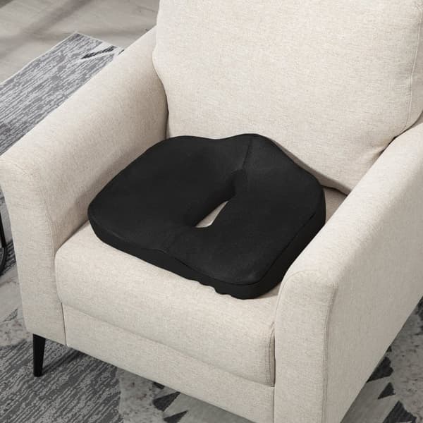 Ortopædisk Siddepude, 44x39x13 cm, Sort