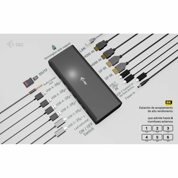 Latausasema i-Tec CA6MONITORDOCKPD