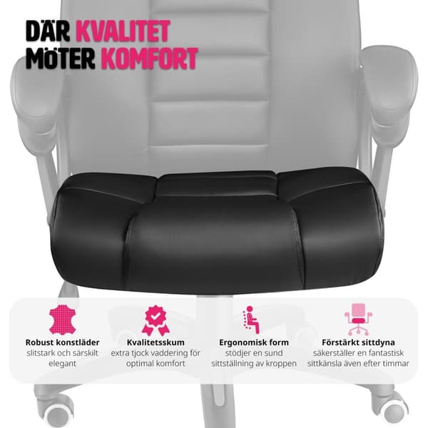 Ergonomisk kontorsstol - svart