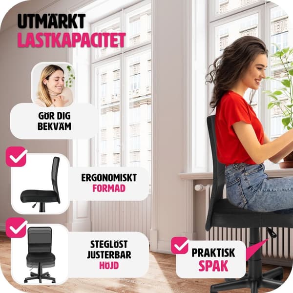 Kontorsstol Patrick - svart