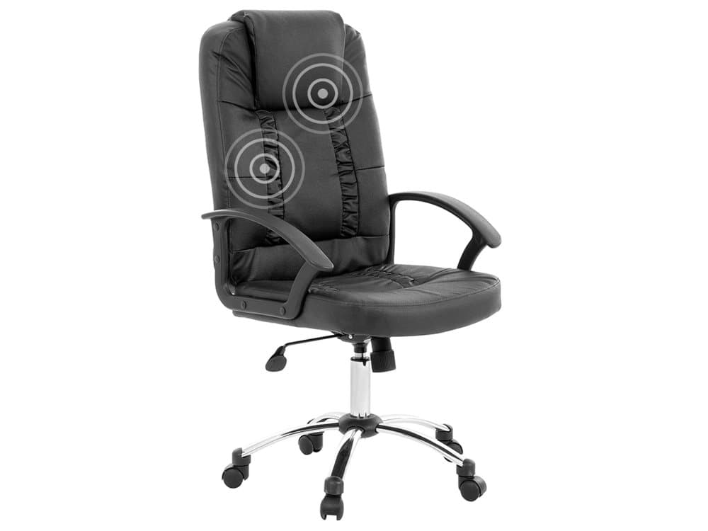 Kontorsstol med massagefunktion svart RELAX