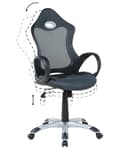 Miniatyrbild 7 av 11: Kontorsstol Flerfärgad Mesh-tyg Snurrbar Lutningsmekanism Justerbar Sitthöjd Ergonomiskt Ryggstöd Hemmakontor