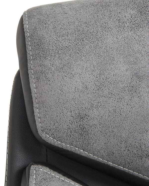 Työtuoli harmaa 63 x 115-125 x 72 cm polyesteri muovi säädettävä pyörät kääntyvä