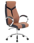 Pikkukuva 1 / 9: Työtuoli ruskea 63 x 115-125 x 72 cm polyesteri muovi säädettävä pyörät kääntyvä