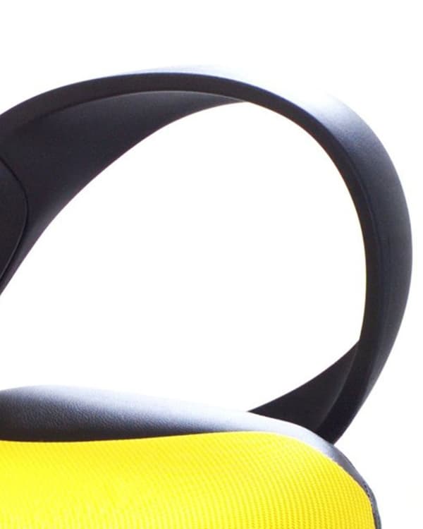 Työtuoli keltainen 67 x 109-119 x 67 cm polyesteri kallistettava pyörivä ergonominen