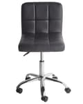 Miniatyrbild 4 av 10: Kontorstol Svart Polyester Metall Ergonomisk Hållbar Nylonhjul