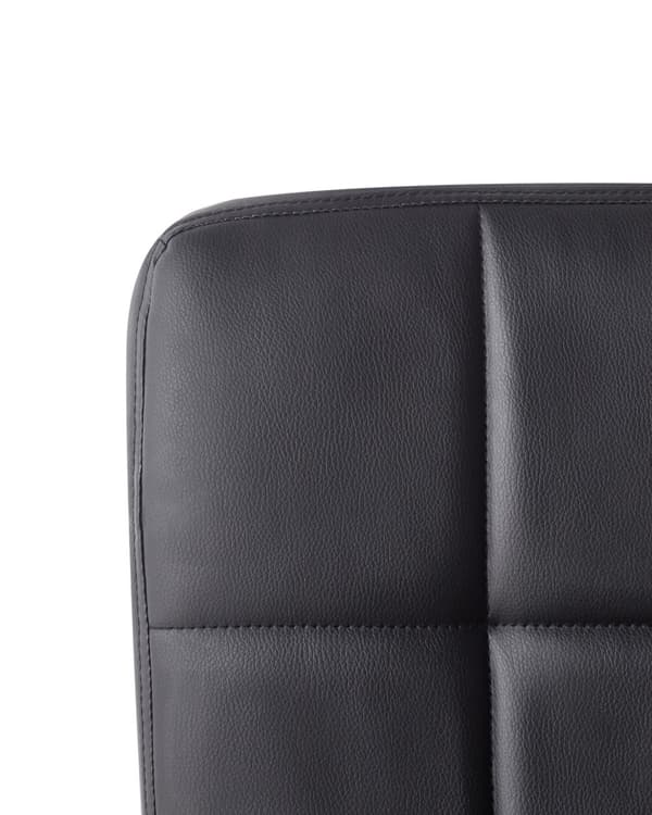 Kontorstol Svart Polyester Metall Ergonomisk Hållbar Nylonhjul