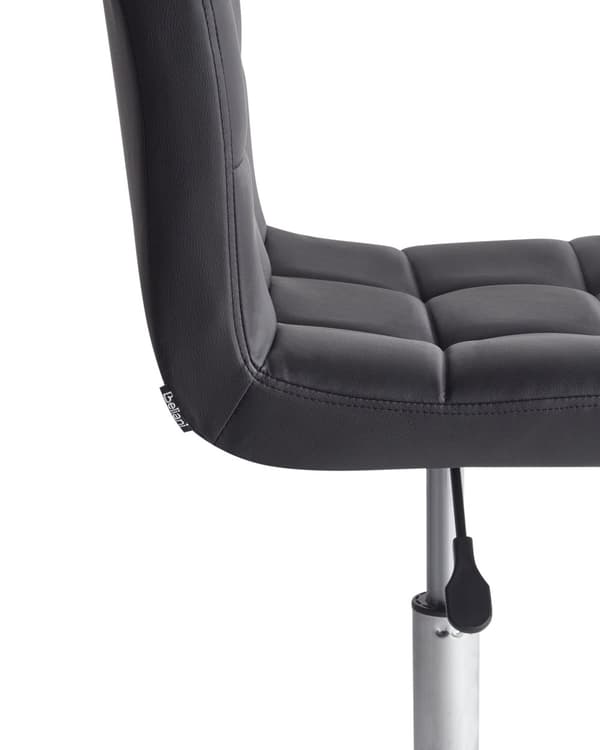 Kontorstol Svart Polyester Metall Ergonomisk Hållbar Nylonhjul