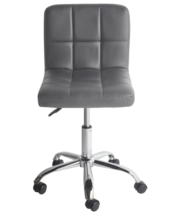 Kontorstol Blå Polyester Metall Ergonomisk Hållbar Nylonhjul