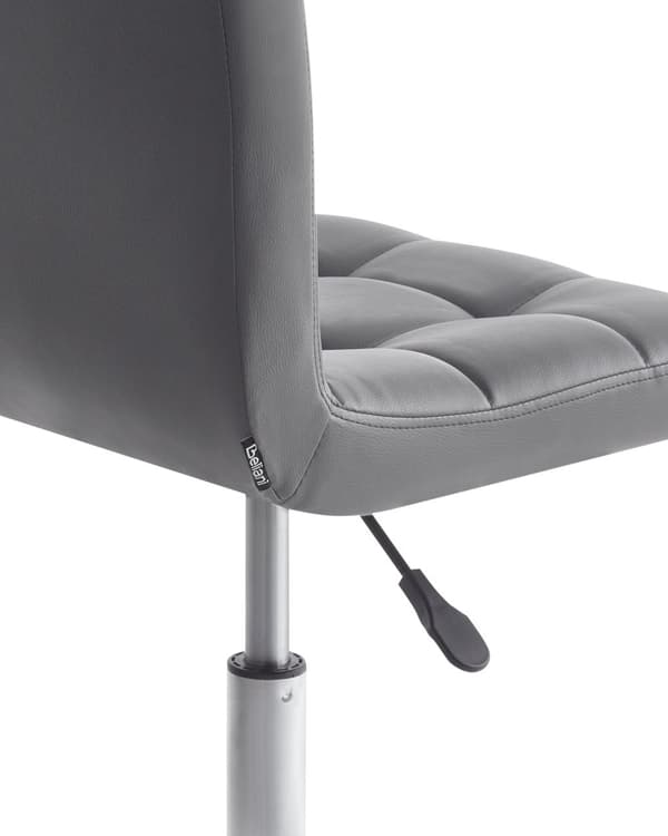 Kontorstol Blå Polyester Metall Ergonomisk Hållbar Nylonhjul