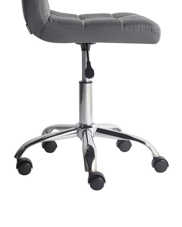 Kontorstol Blå Polyester Metall Ergonomisk Hållbar Nylonhjul