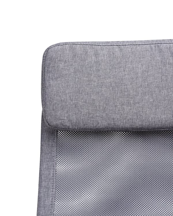 Kontorstol Grå Polyester og Mesh Net Skrivebordsstol med Armlæn Drejefunktion Vippe og Højde Justering Højt Ryglæn til Kontor Drengeværelse