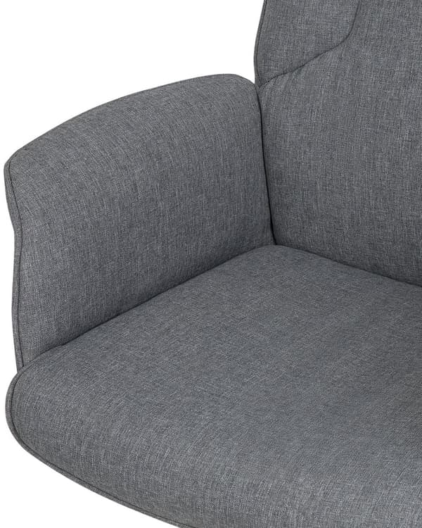 Työtuoli harmaa polyesteri ergonominen korkeussäädettävä kallistuva pyörillä perinteinen