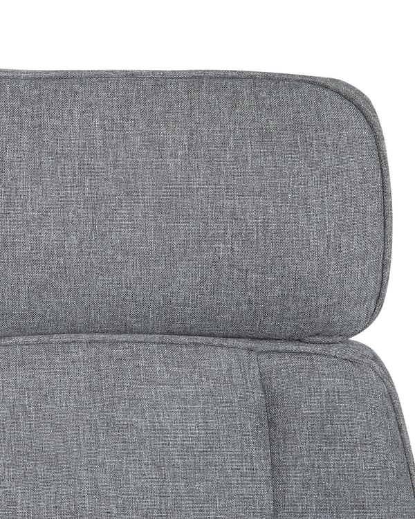 Työtuoli harmaa polyesteri ergonominen korkeussäädettävä kallistuva pyörillä perinteinen