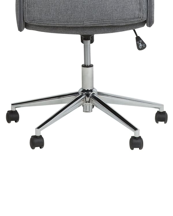 Työtuoli harmaa polyesteri ergonominen korkeussäädettävä kallistuva pyörillä perinteinen