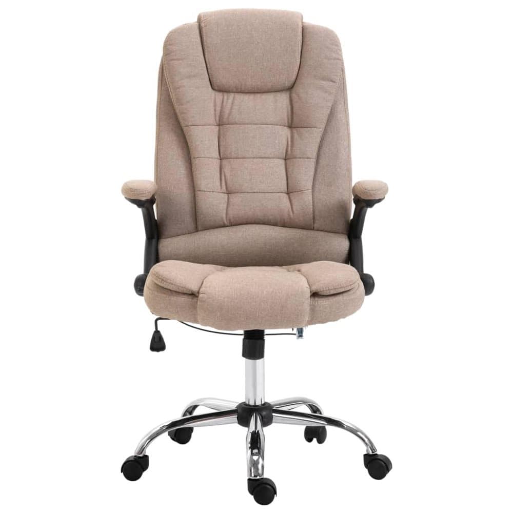 vidaXL Kontorsstol taupe polyester