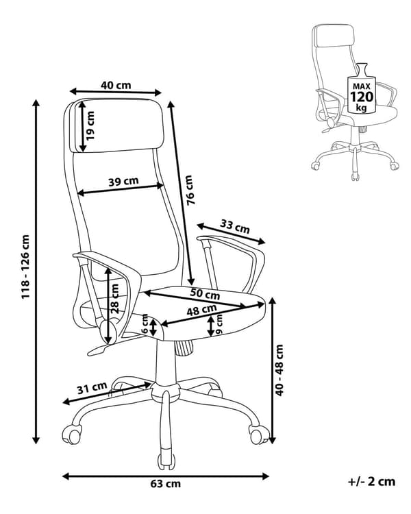 Työtuoli valkoinen keinonahka verhoiltu säädettävä kääntyvä kallistuva ergonominen pyörillä moderni tyyli