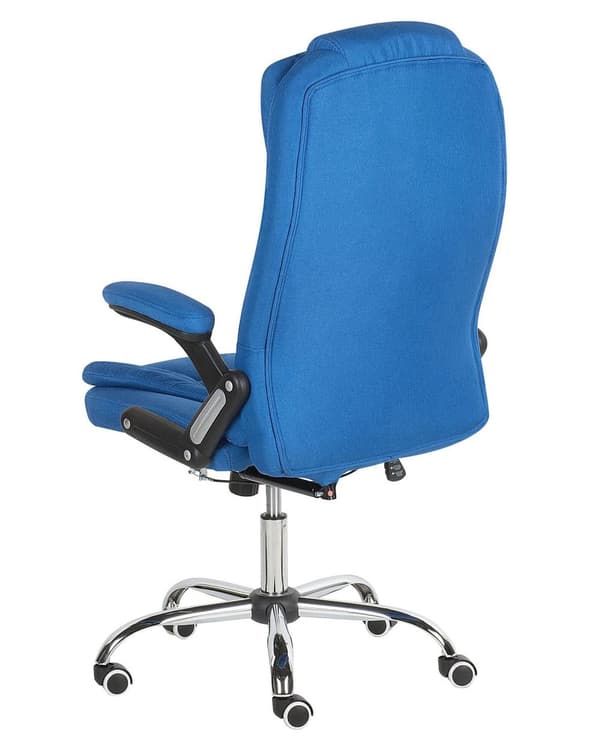 Kontorstol Blå Polyester Stof Moderne Blød Gamerstol med Vippe og Drejefunktion til Teenageværelse Drenge Ergonomisk Gamerstol Inspiration