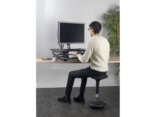 Kontorstol Unilux MOOVE - ergonomisk ståstol sort/stål