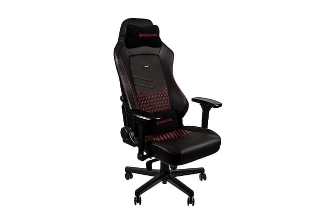 Hero Serie Ekte laer Svart/Rod Noblechairs