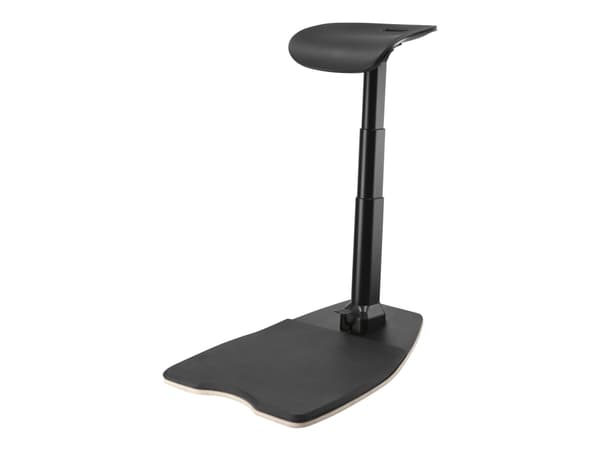 DELTACO Office Premium - Learning stool - ergonomisk - curved edge - polyurethanskum - sort