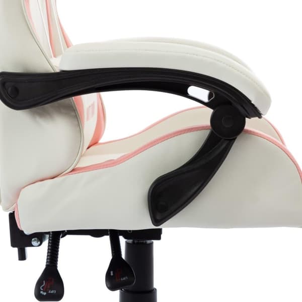 vidaXL Racingstol rosa konstläder