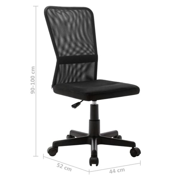 vidaXL Kontorsstol svart 44x52x100 cm nättyg