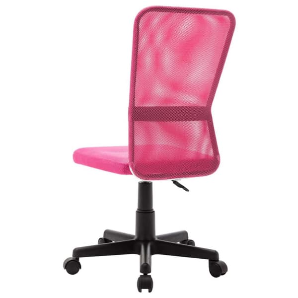 vidaXL Kontorsstol rosa 44x52x100 cm nättyg