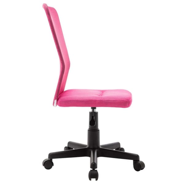 vidaXL Kontorsstol rosa 44x52x100 cm nättyg