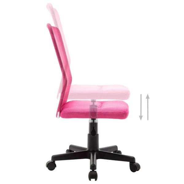 vidaXL Kontorsstol rosa 44x52x100 cm nättyg