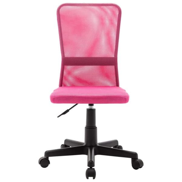 vidaXL Kontorsstol rosa 44x52x100 cm nättyg