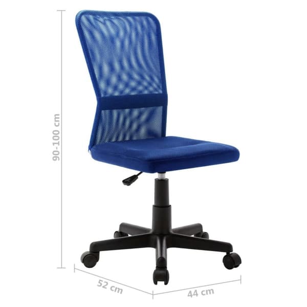vidaXL Kontorsstol blå 44x52x100 cm nättyg