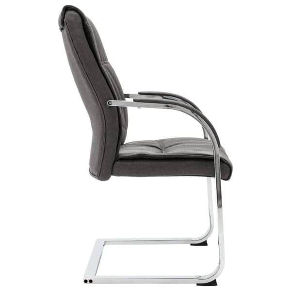 vidaXL kontorstol med cantilever stof grå