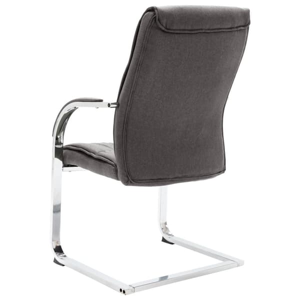 vidaXL kontorstol med cantilever stof grå