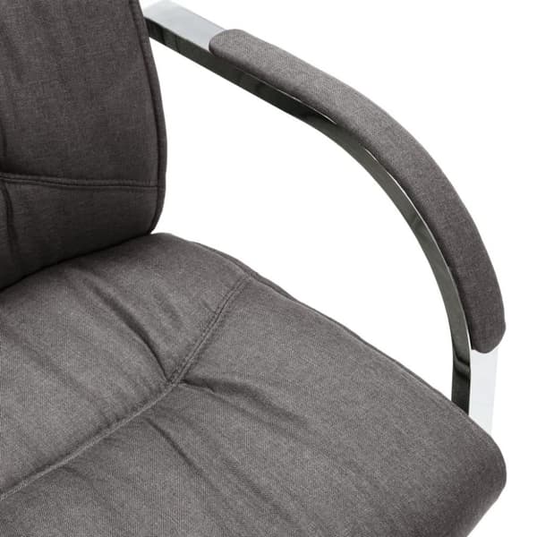 vidaXL kontorstol med cantilever stof grå