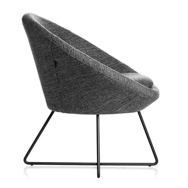 Loungestol Paris Grey med svarte ben