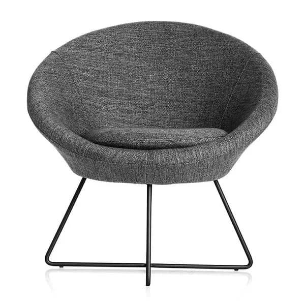 Loungestol Paris Grey med svarte ben