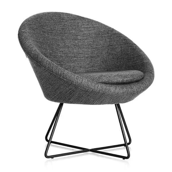 Loungestol Paris Grey med svarte ben