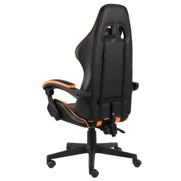 vidaXL racerstol kunstlæder sort og orange