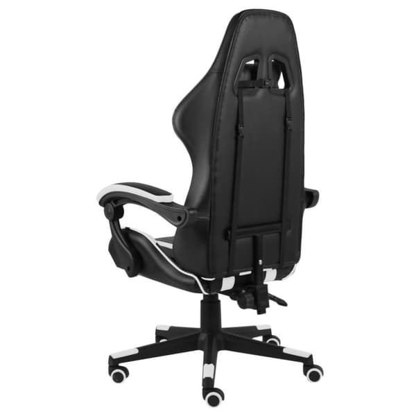 vidaXL Gamingstol svart och vit konstläder