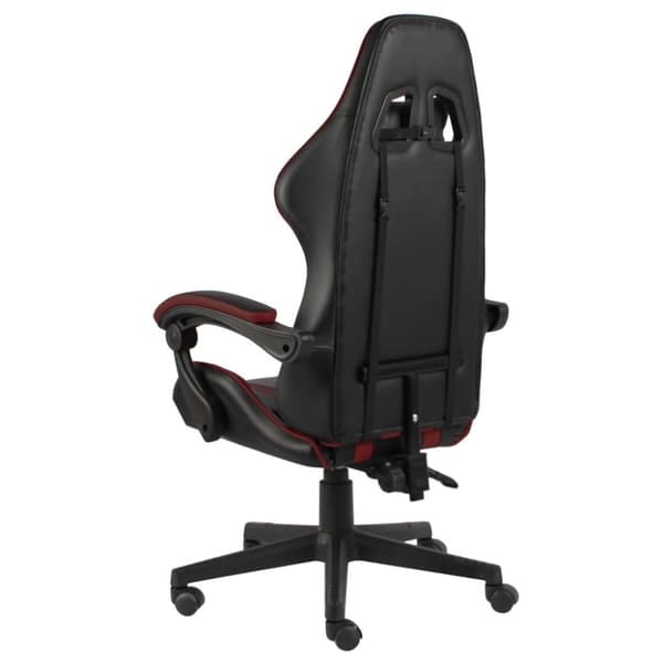 vidaXL Gamingstol svart och vinröd konstläder