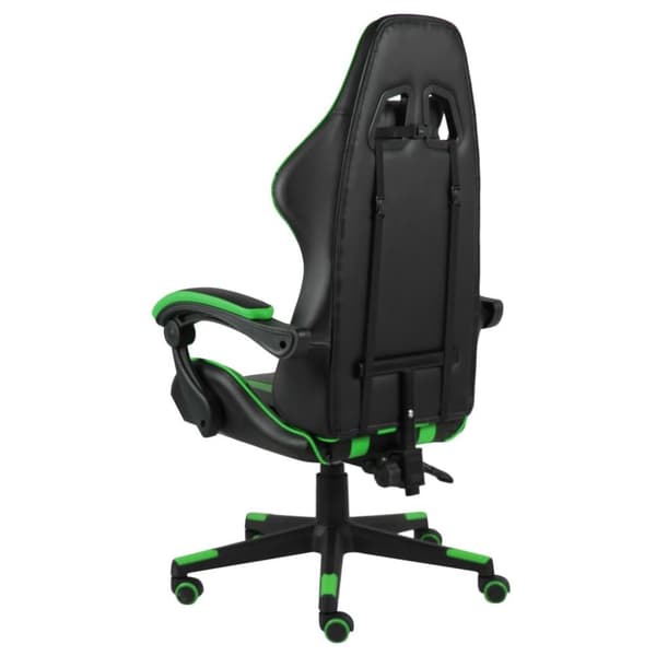 vidaXL Gamingstol svart och grön konstläder