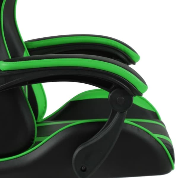 vidaXL Gamingstol svart och grön konstläder