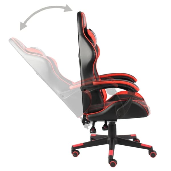 vidaXL Gamingstol svart och röd konstläder