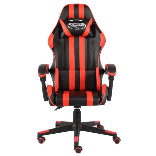 vidaXL Gamingstol svart och röd konstläder