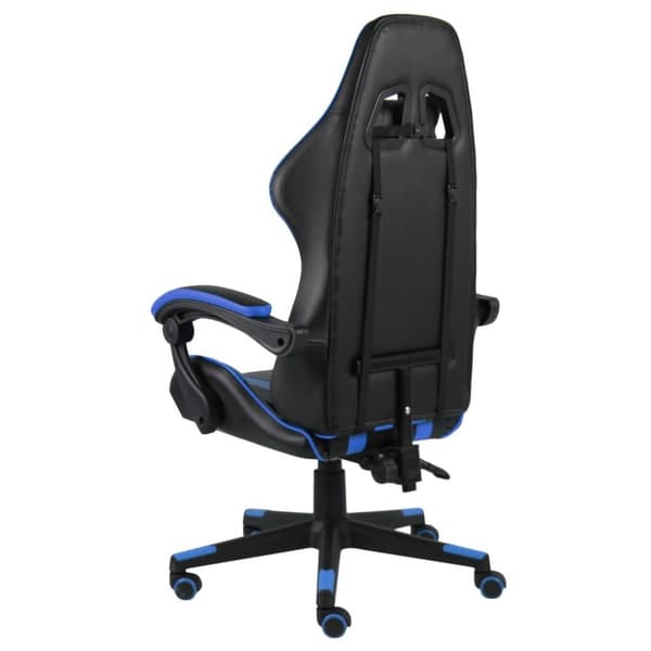 vidaXL Gamingstol svart och blå konstläder