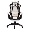 Miniatyrbillede 4 af 10: vidaXL gamingstol med LED-lys RGB-farver kunstlæder sort og hvid