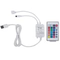 Miniatyrbillede 10 af 10: vidaXL gamingstol med LED-lys RGB-farver kunstlæder sort og hvid