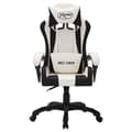 Miniatyrbillede 4 af 10: vidaXL gamingstol m. LED-lys RGB-farver kunstlæder hvid og sort