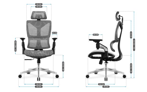 MARK ADLER EXPERT 8.5 Tietokonekalusteet ja toimistotuoli AirMESH HD Cradle PLUS Harmaa